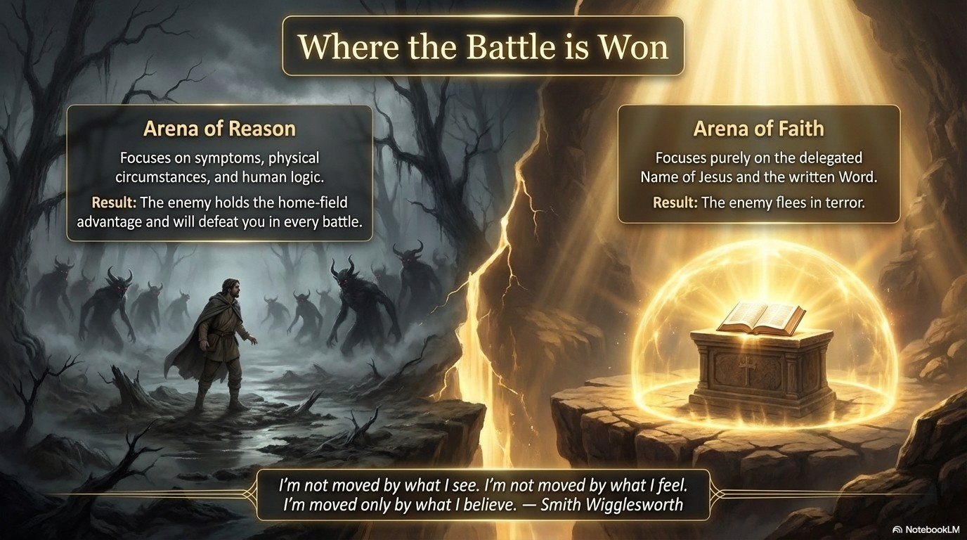 Entering the arena of faith.