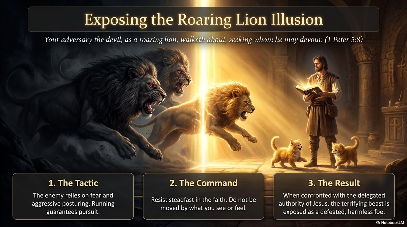 The roaring lion illusion exposed.