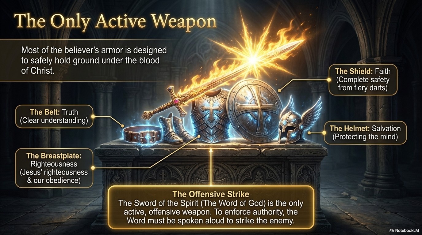 The Sword of the Spirit: Our only active weapon.