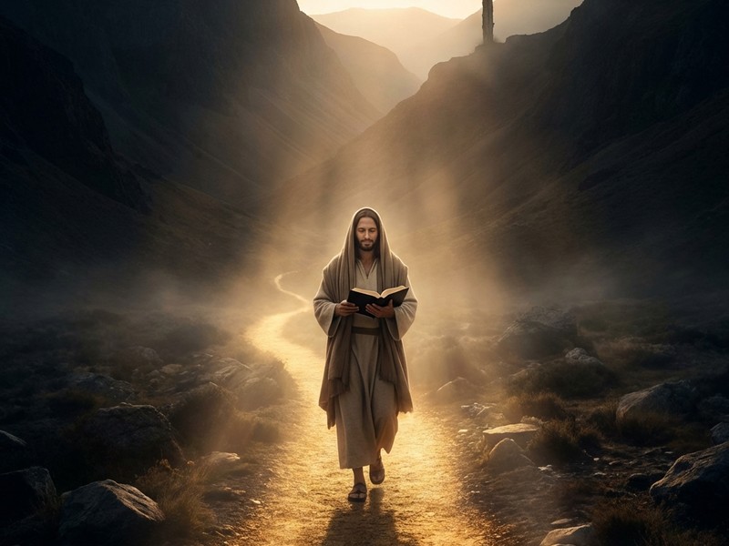 Walking in the permanent light and peace of Christ.