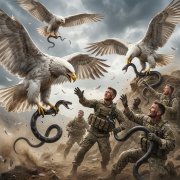 visual ch3 eagles eating snakes