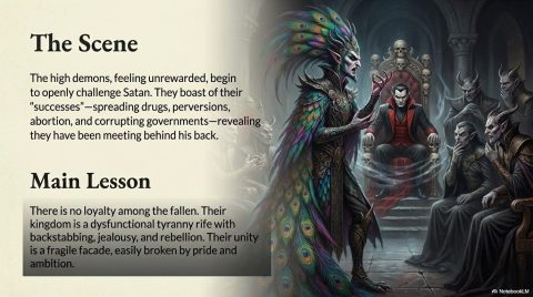 Scene 9 from Chapter 3: The Tree That Grows Out of Hell. This illustration depicts key spiritual events described in the text.