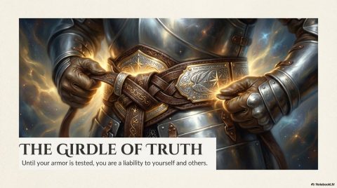 Scene 1 from Chapter 4: The Girdle of Truth. This illustration depicts key spiritual events described in the text.