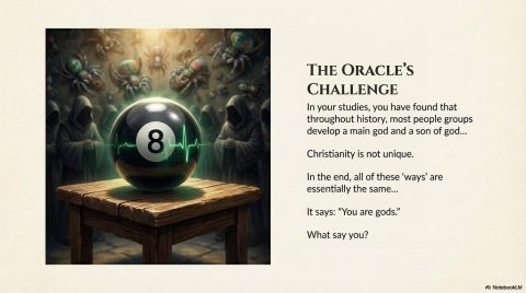 Scene 12 from Chapter 4: The Girdle of Truth. This illustration depicts key spiritual events described in the text.