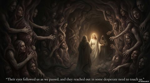 Scene 5 from Chapter 5: The Breastplate of Righteousness Part 1. This illustration depicts key spiritual events described in the text.