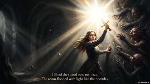 Scene 7 from Chapter 5: The Breastplate of Righteousness Part 1. This illustration depicts key spiritual events described in the text.