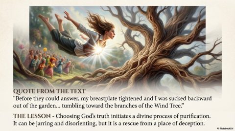 Scene 12 from Chapter 6: The Breastplate of Righteousness Part 2. This illustration depicts key spiritual events described in the text.