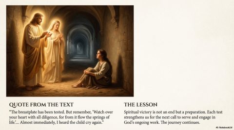 Scene 15 from Chapter 6: The Breastplate of Righteousness Part 2. This illustration depicts key spiritual events described in the text.