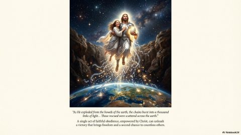 Scene 13 from Chapter 7: Shoes of the Gospel of Peace. This illustration depicts key spiritual events described in the text.