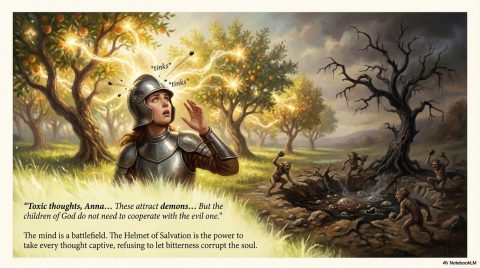 Scene 3 from Chapter 7: Shoes of the Gospel of Peace. This illustration depicts key spiritual events described in the text.