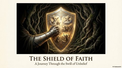 Scene 1 from Chapter 8: The Shield of Faith. This illustration depicts key spiritual events described in the text.