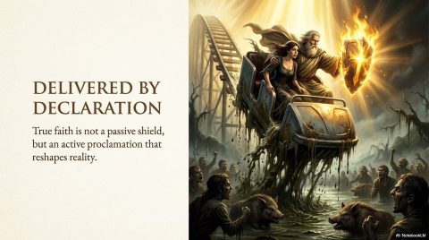 Scene 11 from Chapter 8: The Shield of Faith. This illustration depicts key spiritual events described in the text.
