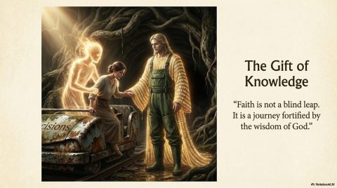 Scene 3 from Chapter 8: The Shield of Faith. This illustration depicts key spiritual events described in the text.
