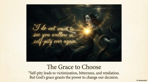 Scene 9 from Chapter 8: The Shield of Faith. This illustration depicts key spiritual events described in the text.